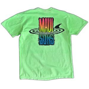 1990 Maui & Sons Green Graphic T Shirt Single Stitch Vintage Shirt Sleeve Medium